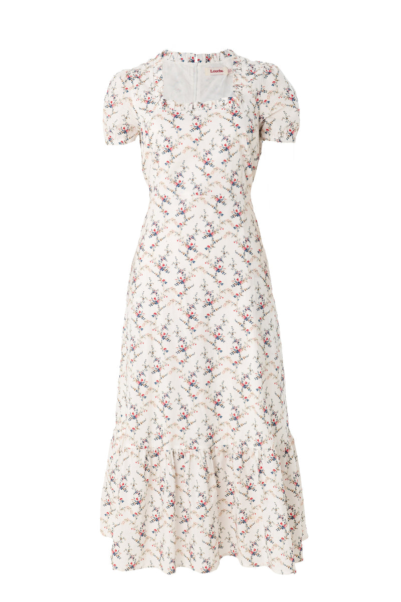 Elois Regency Print Empire Waist Midaxi Dress