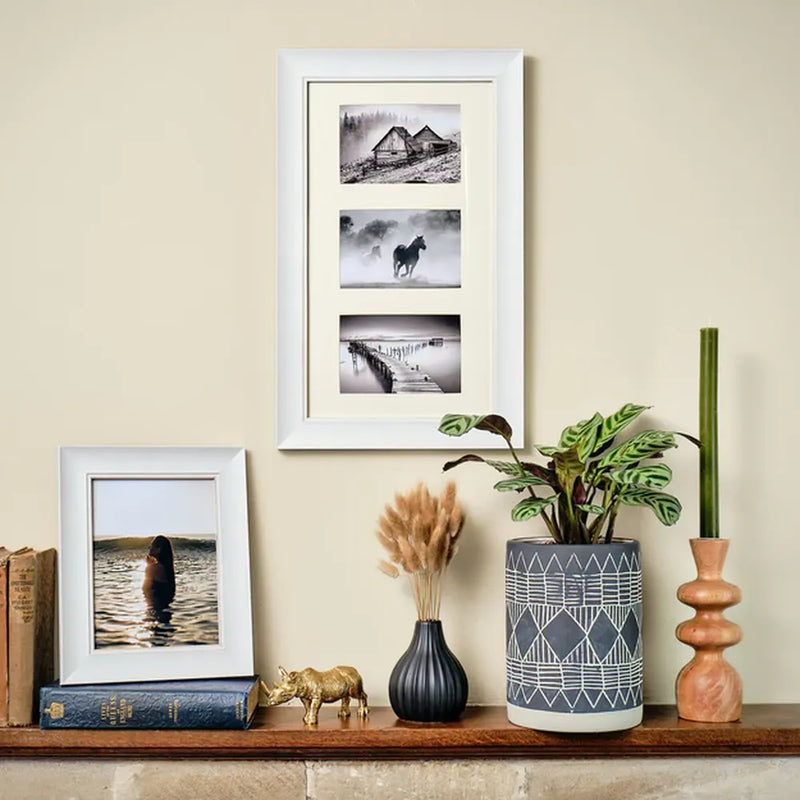 Kenro Emilia Classic Photo Frame for Three 6x4" Photos - Black