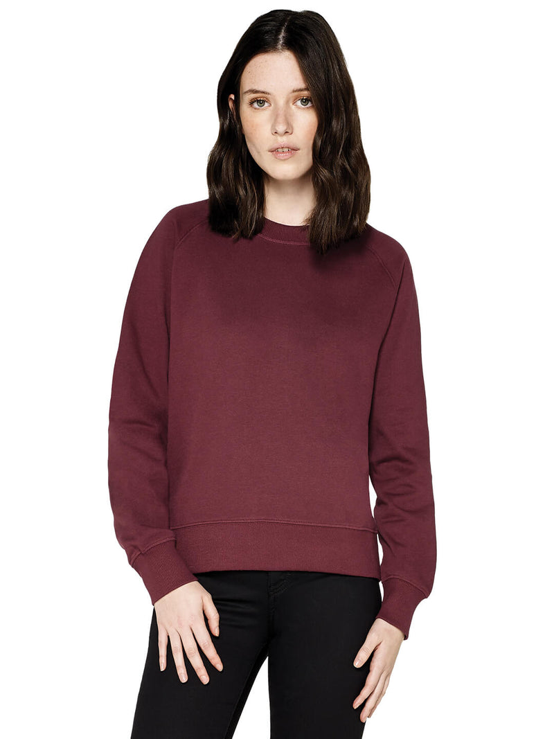 Organic Cotton Raglan Sweatshirt: Womens Earth Positive