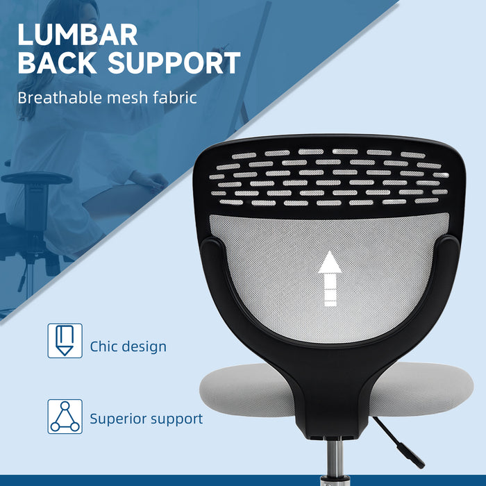 Vinsetto Draughtsman Chair, Office Chair with Wheels, Light Grey