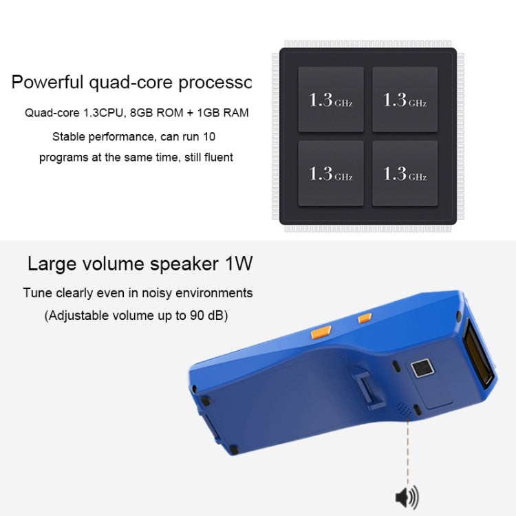 PDA-5501 Multi-function 5.5 inch IPS Screen IP65 Protection All-in-one Intelligent Terminal, Built-in Thermal Line Printer & MIC & Speaker, Support WiFi & Bluetooth & GPS