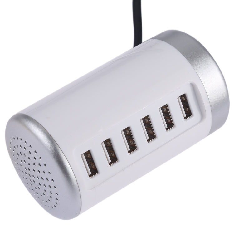 XLD4 30W 6-USB Ports Charger Station Power Adapter AC100-240V, US Plug