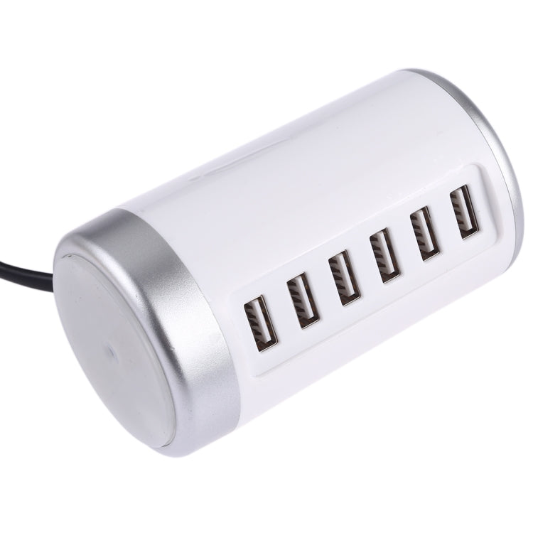 XLD4 30W 6-USB Ports Charger Station Power Adapter AC100-240V, US Plug