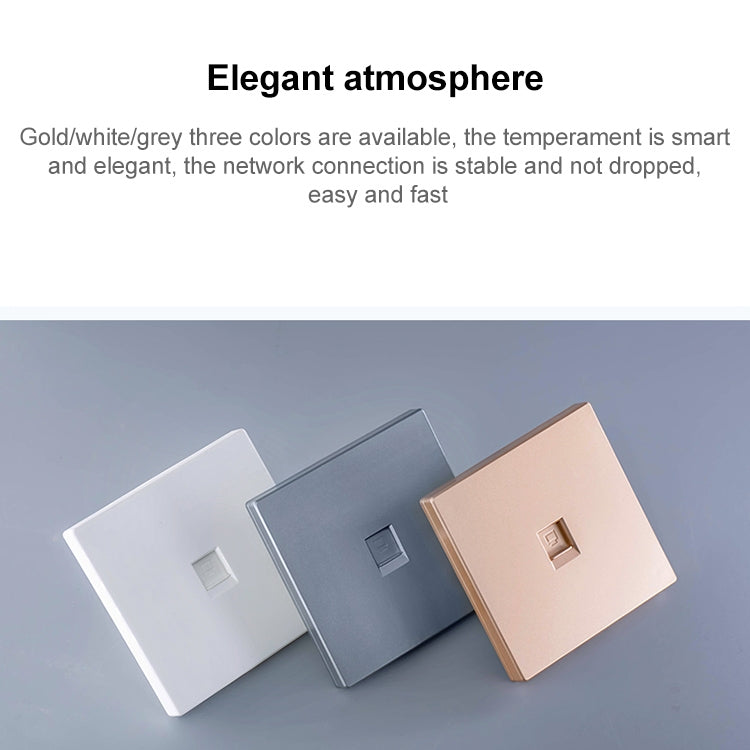 CAT.6 Shielded Pass-through Network Module, Single Port Panel + Shielded Pass-through, Single Port Panel+Shielded Pass-through
