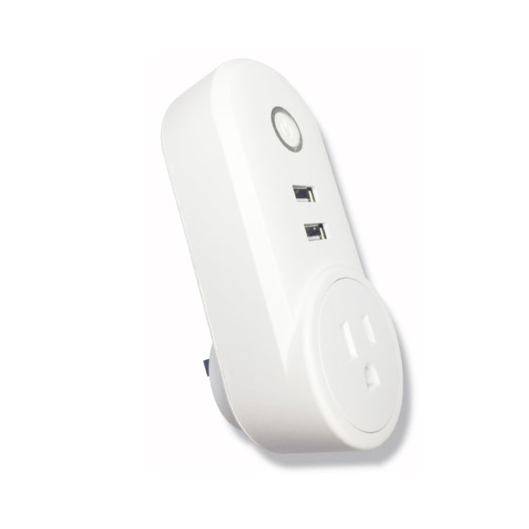 SA-002 2 USB Ports + 1 EU Socket WiFi Smart Power Plug Socket, Compatible with Alexa and Google Home, AC 110V-230V, UK Plug, US Plug