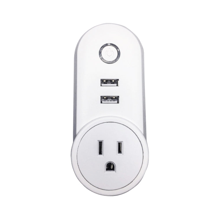 SA-002 2 USB Ports + 1 EU Socket WiFi Smart Power Plug Socket, Compatible with Alexa and Google Home, AC 110V-230V, UK Plug, US Plug