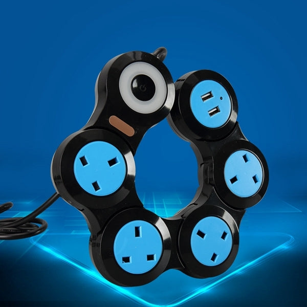 Charging Plug-in Wiring Board Creative Rotary Towline Board 13A Deformed Socket with USB, UK Plug, 4-Bit Socket, 4-Bit Socket with USB