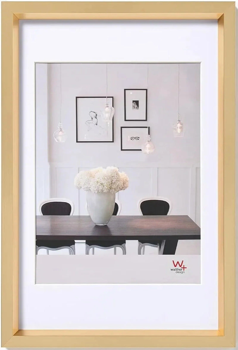 Walther Steel Style Photo Frame Gold 18x12 Inch