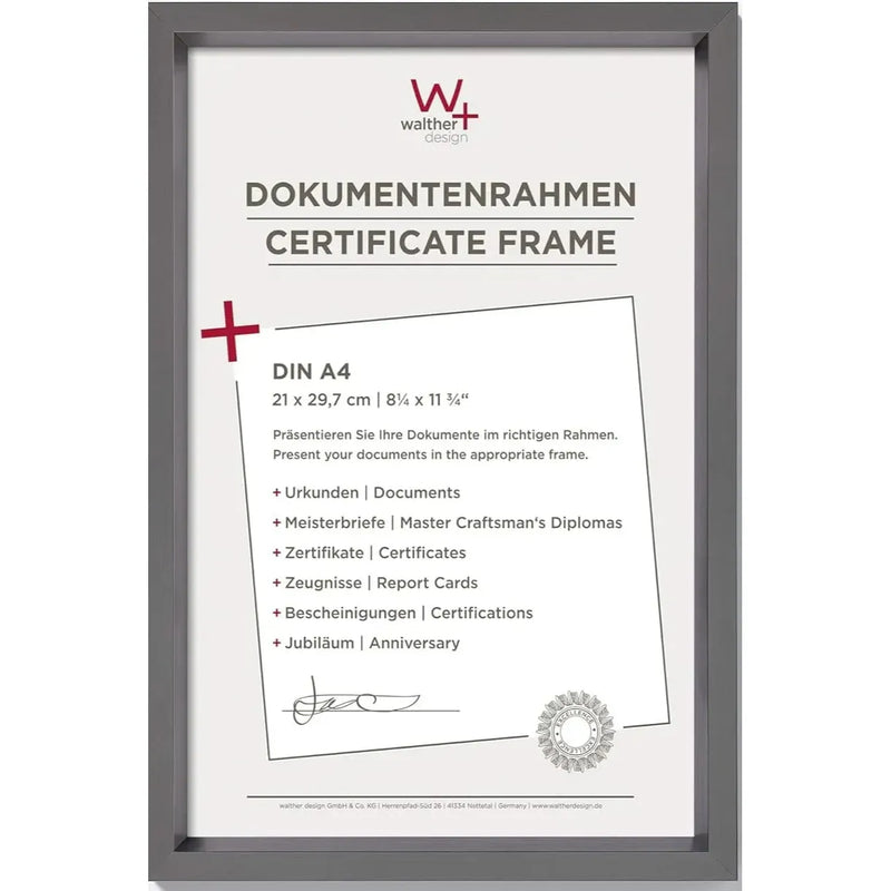 Walther Steel Style Photo Frame Steel A4