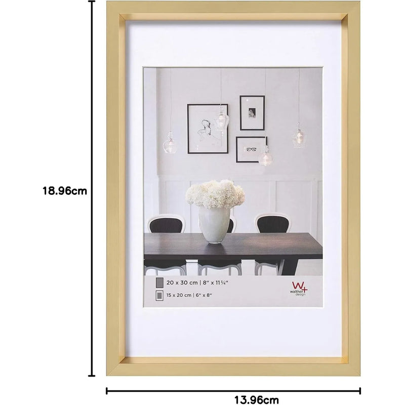 Walther Steel Style Photo Frame Gold 7x5 Inch