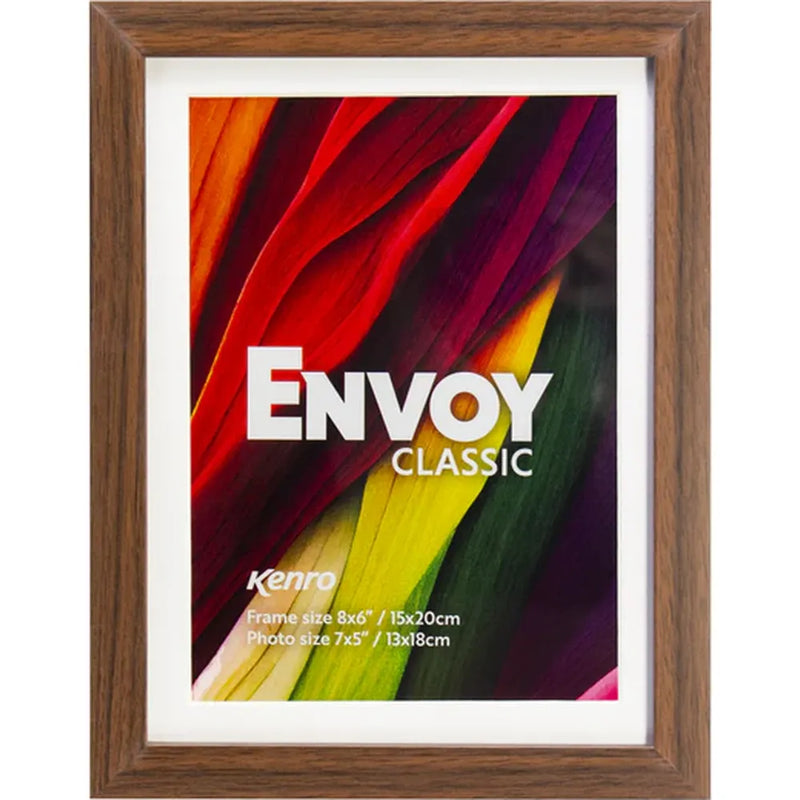 Kenro Envoy Classic Photo Frame 7×5" with 6×4" Mat - Brown