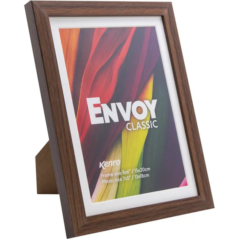 Kenro Envoy Classic Photo Frame 10x8" with 8x6" Mat - Brown