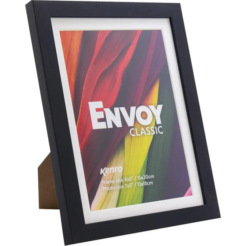 Kenro Envoy Classic Photo Frame 10x8" with 8x6" Mat - Black