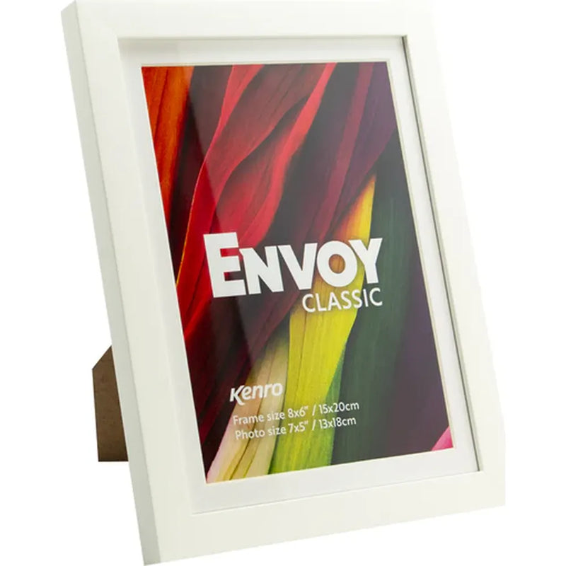 Kenro Envoy Classic Photo Frame 10x8" with 8x6" Mat - White