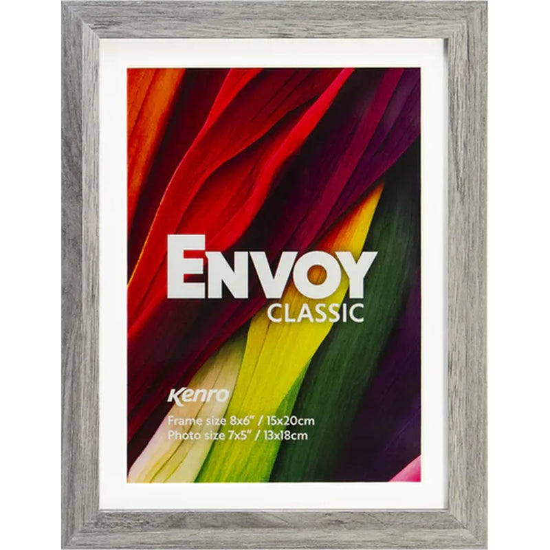 Kenro Envoy Classic Photo Frame 12x10" with 10x8" Mat - Grey
