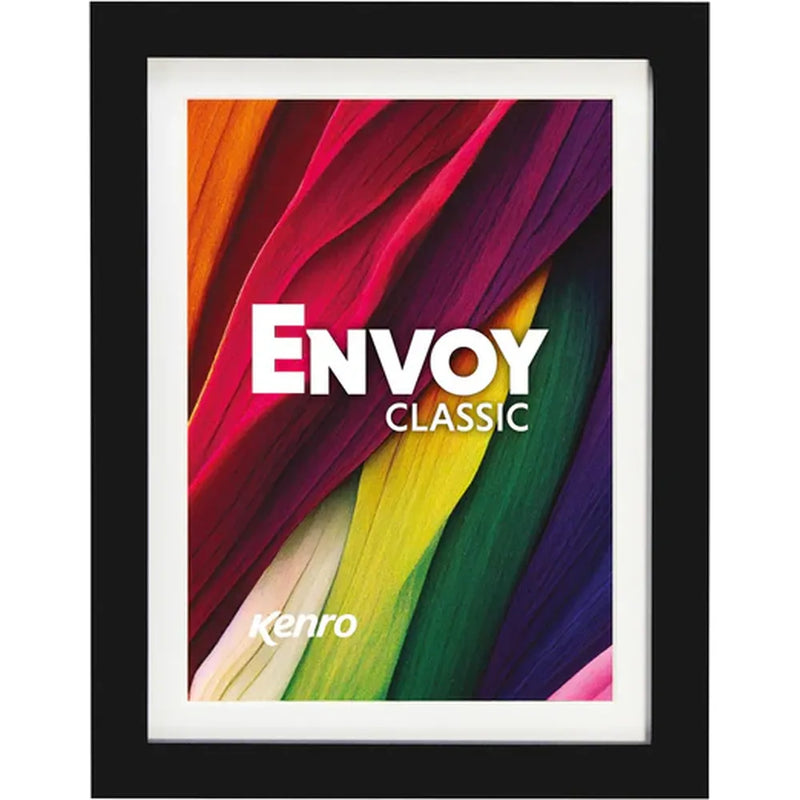 Kenro Envoy Classic Photo Frame A4 with 9x6" Mat - Black