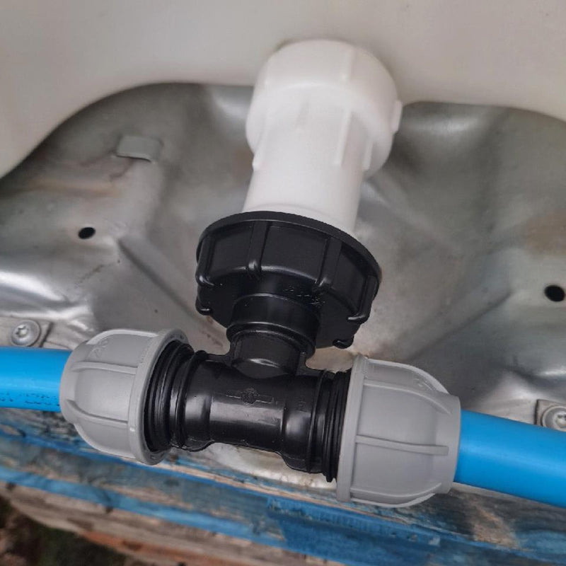 IBC Extender with 2” S60X6 Cap and 32mm MDPE Tee