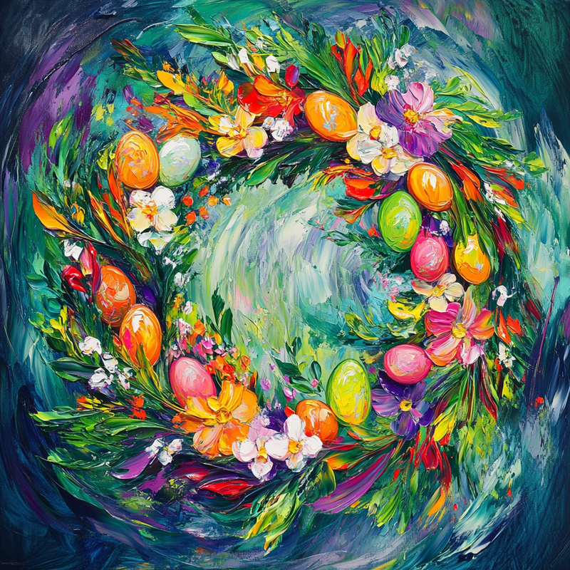 Easter Wreath Expression Canvas