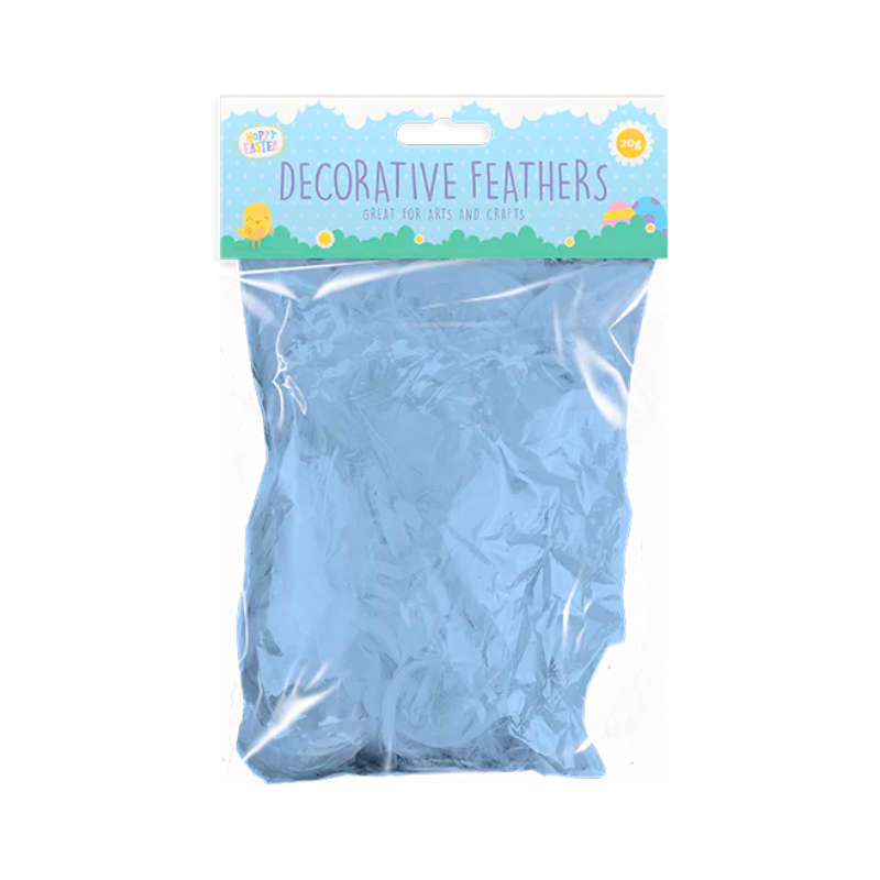 Easter Blue Decorative Feathers