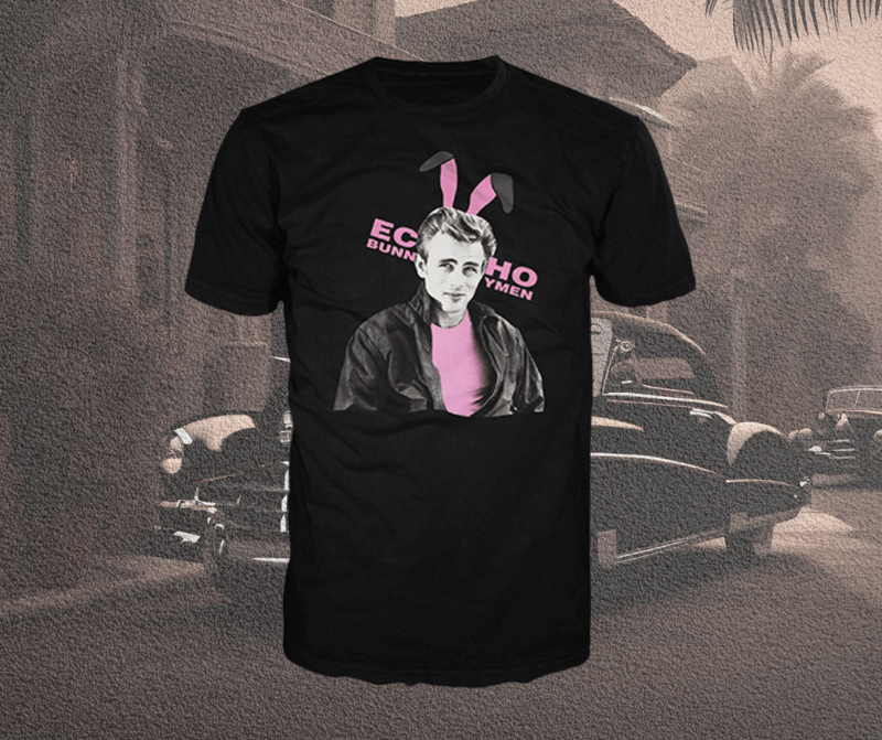 Official Echo & The Bunnymen 'James Dean' Bunny Ears T-Shirt