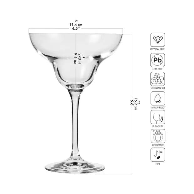 Krosno Margarita Glasses - 270ml - Set of 6 - Mixology Collection