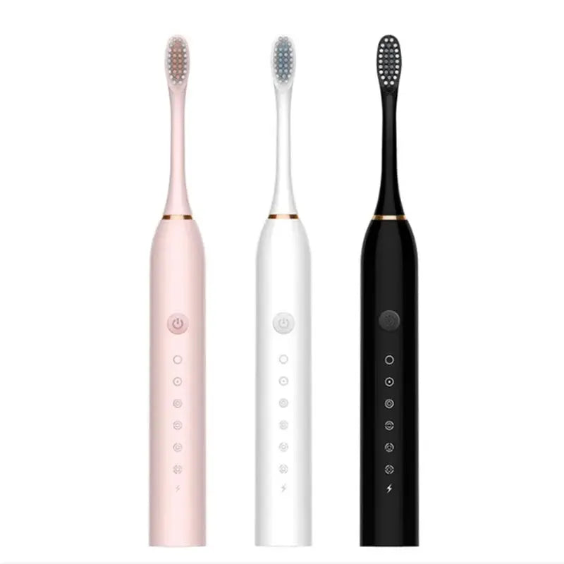 Electric Ultrasonic Toothbrush with 6 Speed Modes - USB Rechargeable, Waterproof Tooth Cleaner