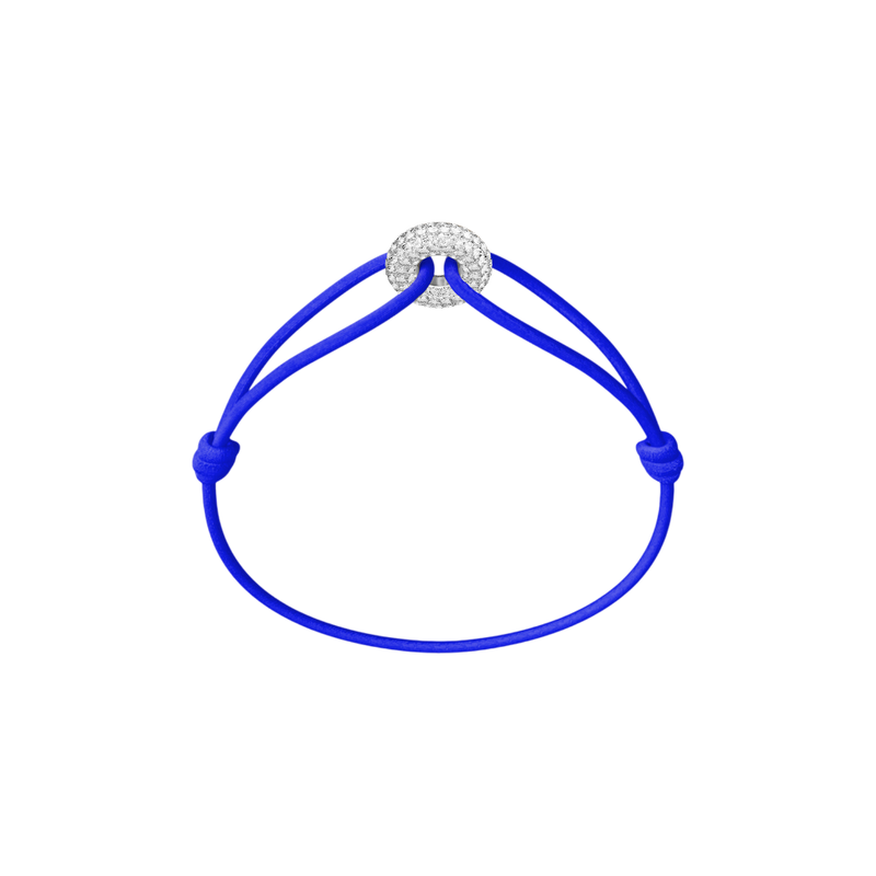 Mini Silver Soho Pavé Cord Bracelet