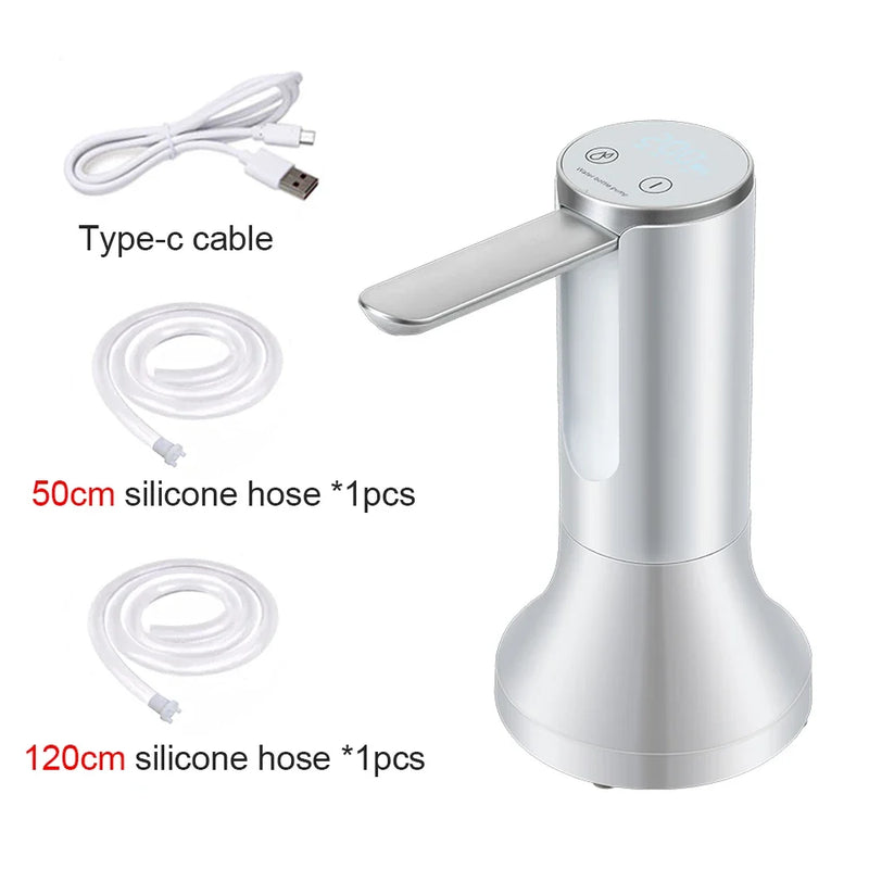 Electric Automatic Water Bottle Pump - Foldable USB Rechargeable Dispenser for Desktop, Home & Office Use
