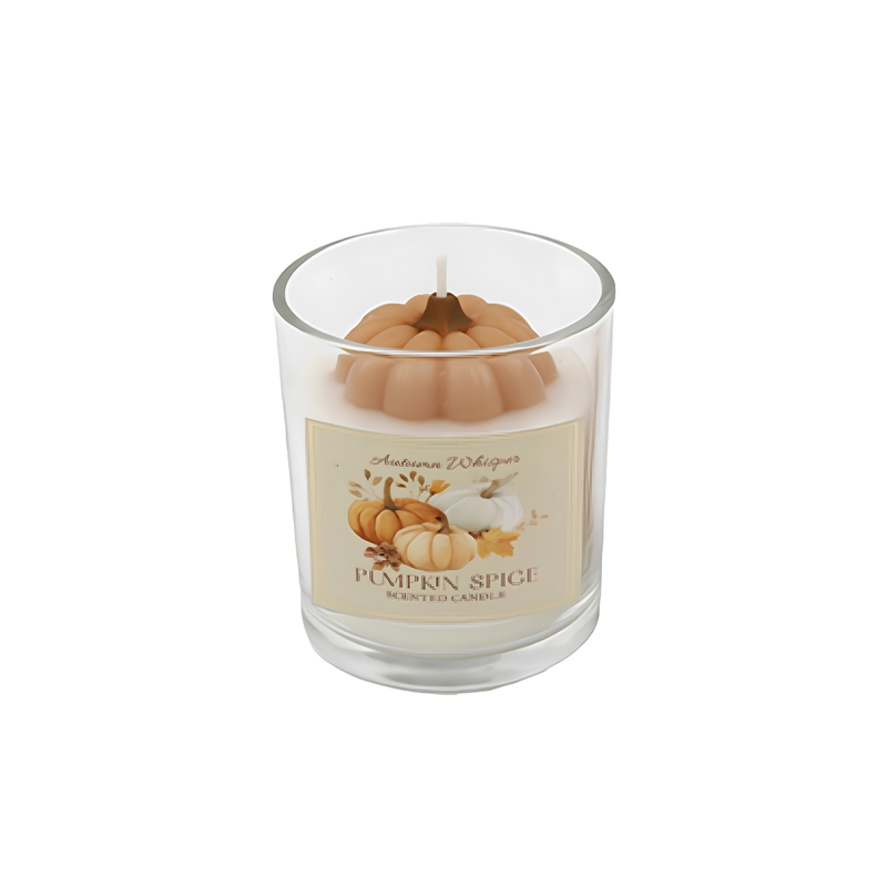 Set of 2 3D Pumpkin Spiced Candle Set