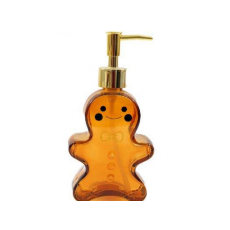 Gingerbread Christmas Glass Soap Dispenser
