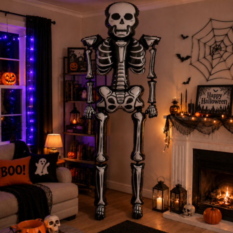Mega Skeleton Foil Balloon 250cm