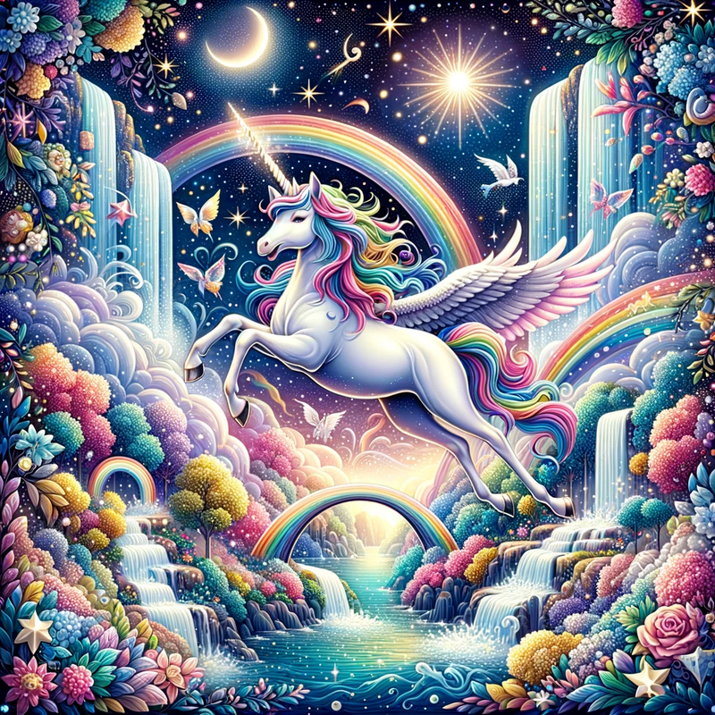 Enchanted Unicorn Magic Canvas