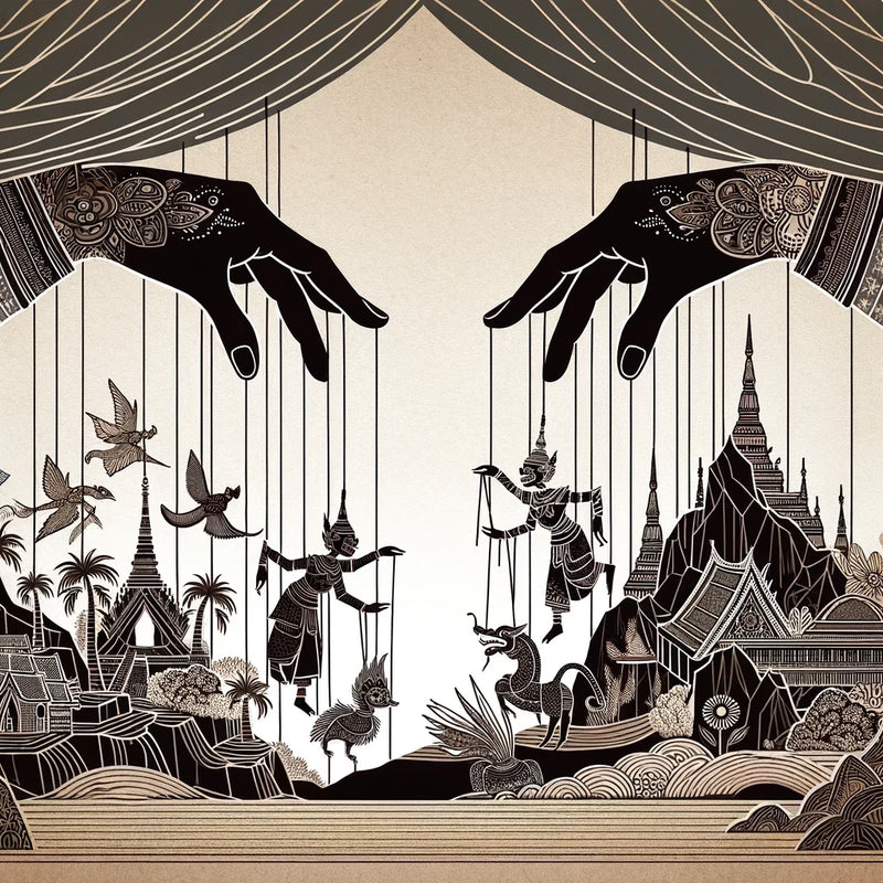 Enchanted Puppeteer's Silhouette Canvas