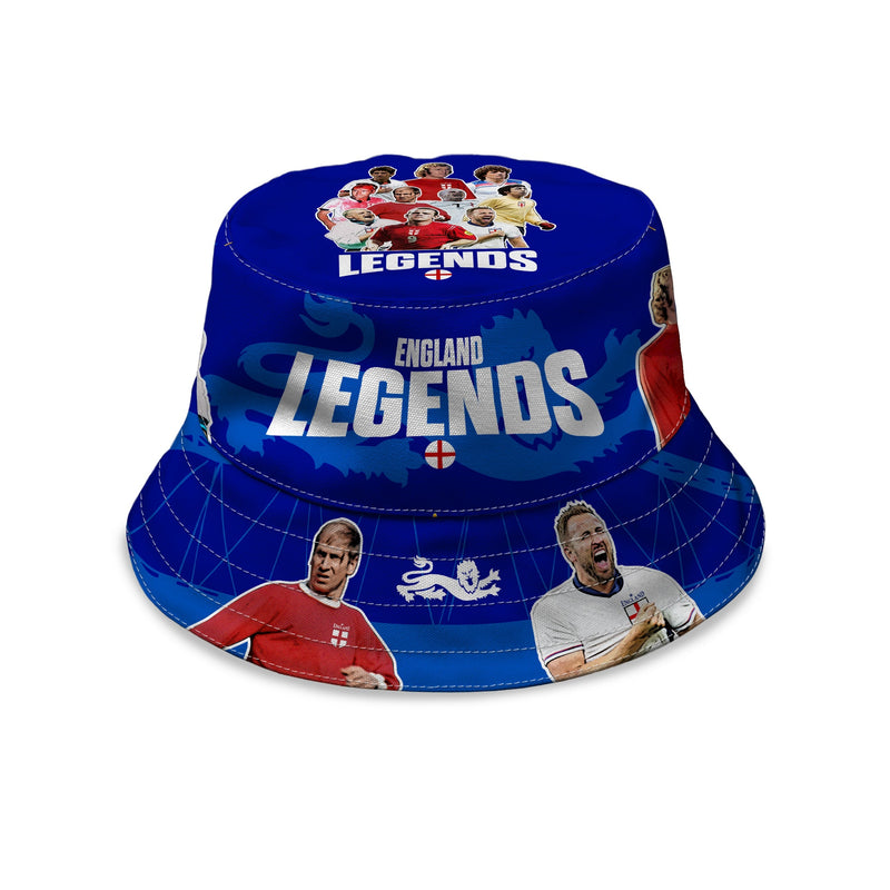 England Legends Montage - Blue - Bucket Hat