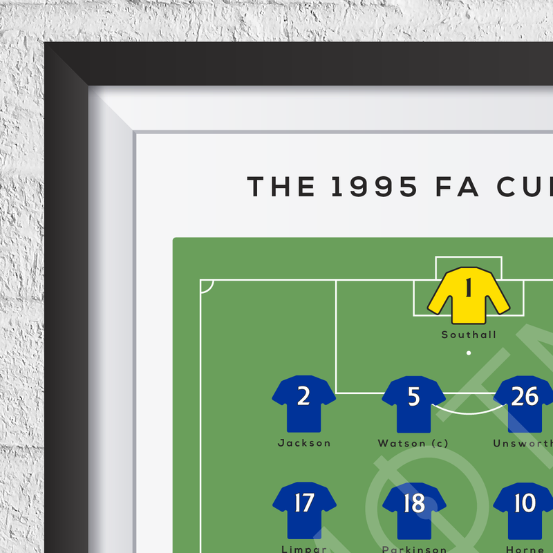 Everton vs Manchester Reds 1995 Cup Final Print
