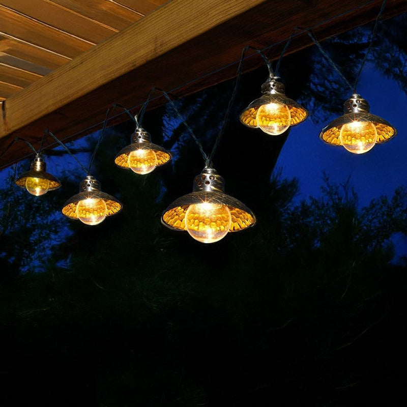 Evolight Solar String Lights 10 Warm White LED Garden Lanterns