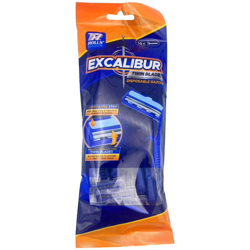 Rolls Razor Excalibur Twin Blade Disposable Razors 10 pack