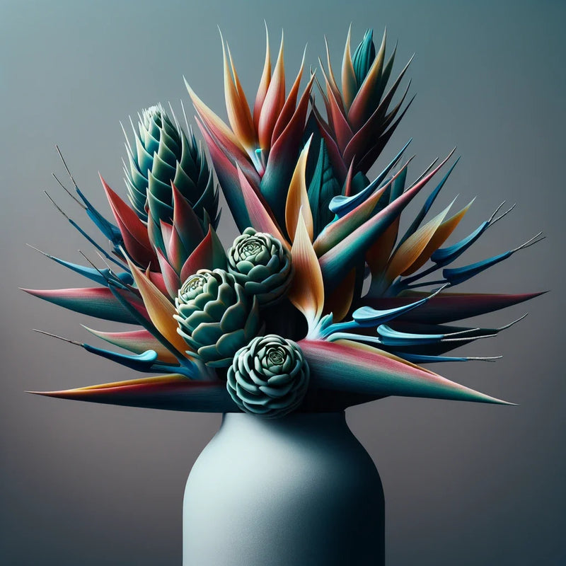 Exotic Blooms Close-Up Canvas