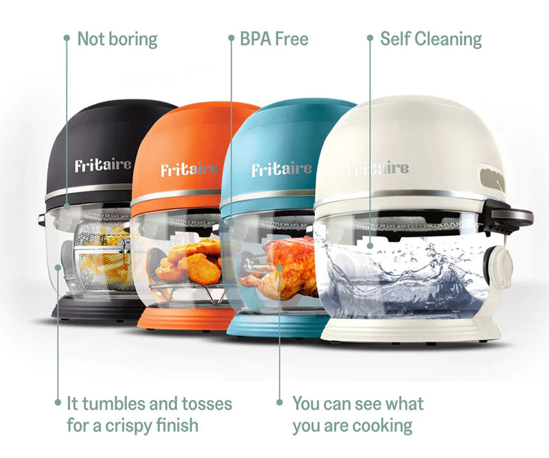The Self-Cleaning Glass Bowl Air Fryer - CHERRY RED