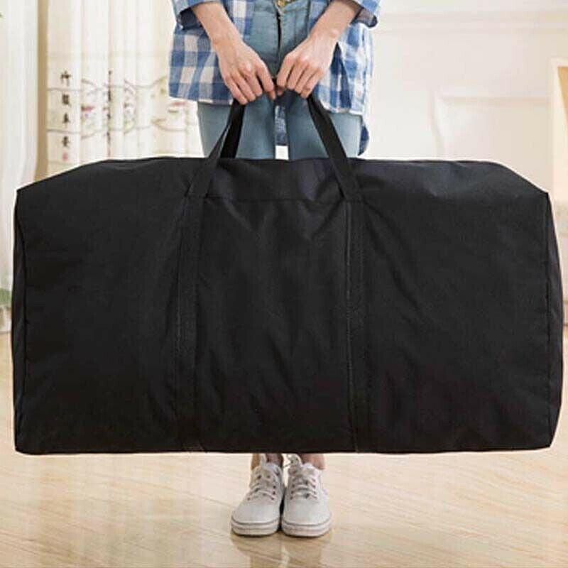 Extra Large 100L Waterproof Storage Bag Heavy Duty Travel Moving Box Black