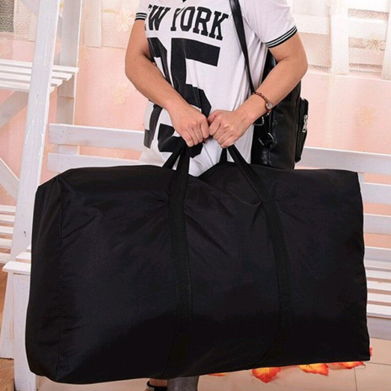 Extra Large 100L Waterproof Storage Bag Heavy Duty Travel Moving Box Black