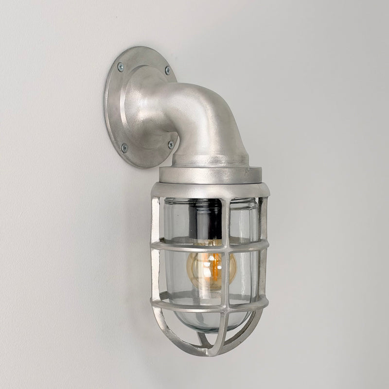 Beachamwell Raw Cast Swan Neck Wall Light - IP65