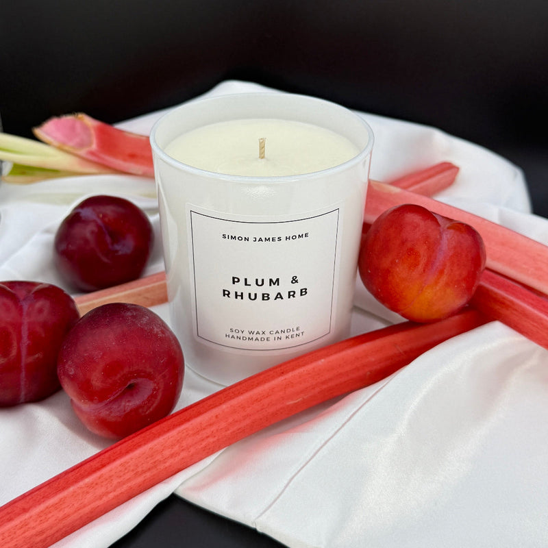 Plum & Rhubarb Candle - Handmade Soy Wax