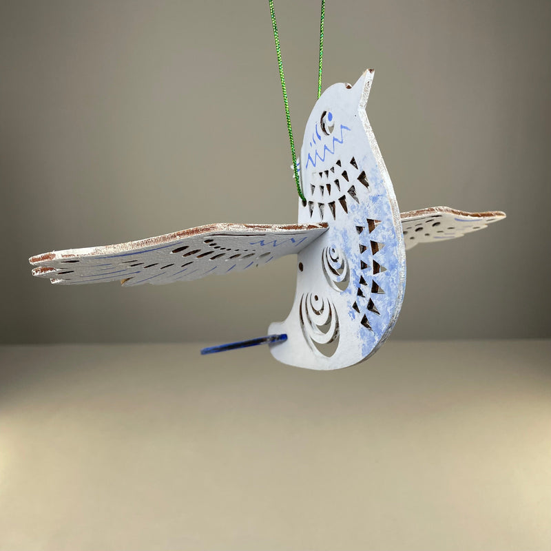Christmas Bird Bauble - Handmade Ornament