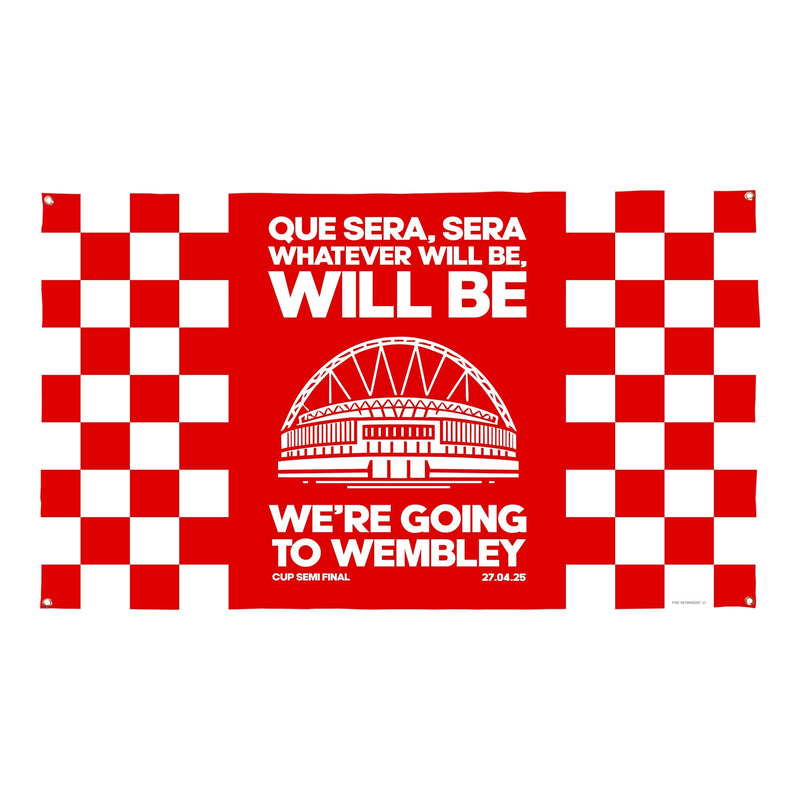 Nottingham Forest - Que Sera, Sera - Banner - Chequered - Two Sizes