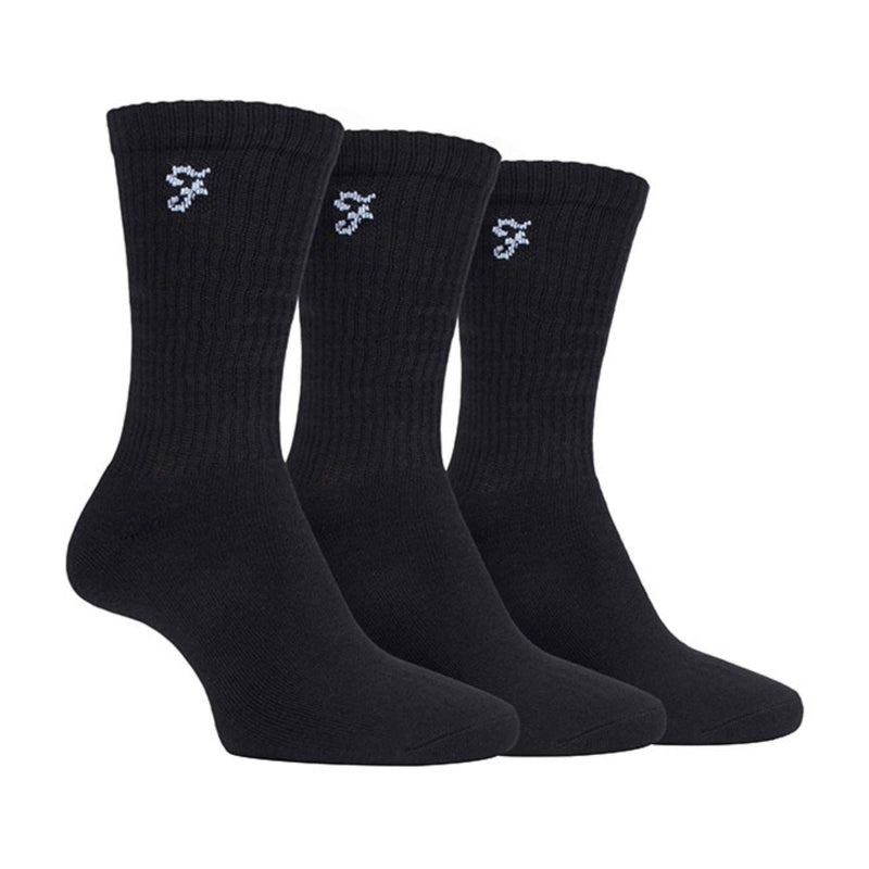 3 Pack Mens Cushioned Sole Athletic Sports Crew Socks