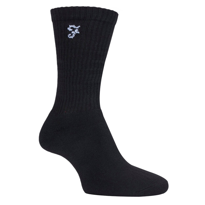 3 Pack Mens Cushioned Sole Athletic Sports Crew Socks