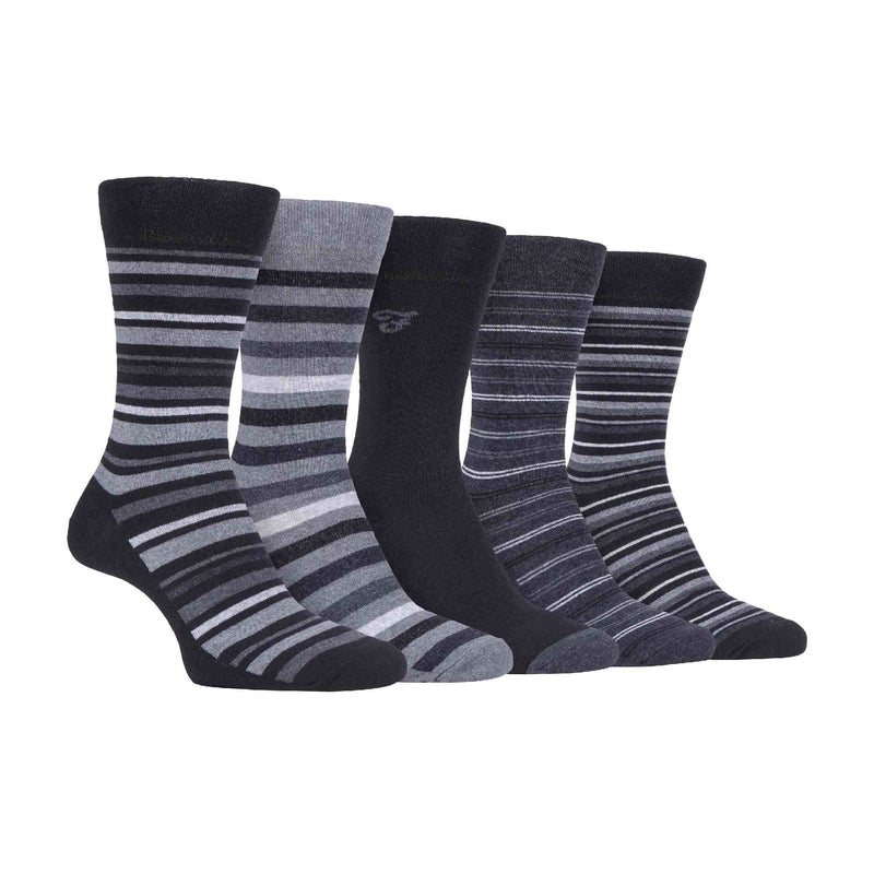 5 Pack Mens Patterned Cotton Dress Socks