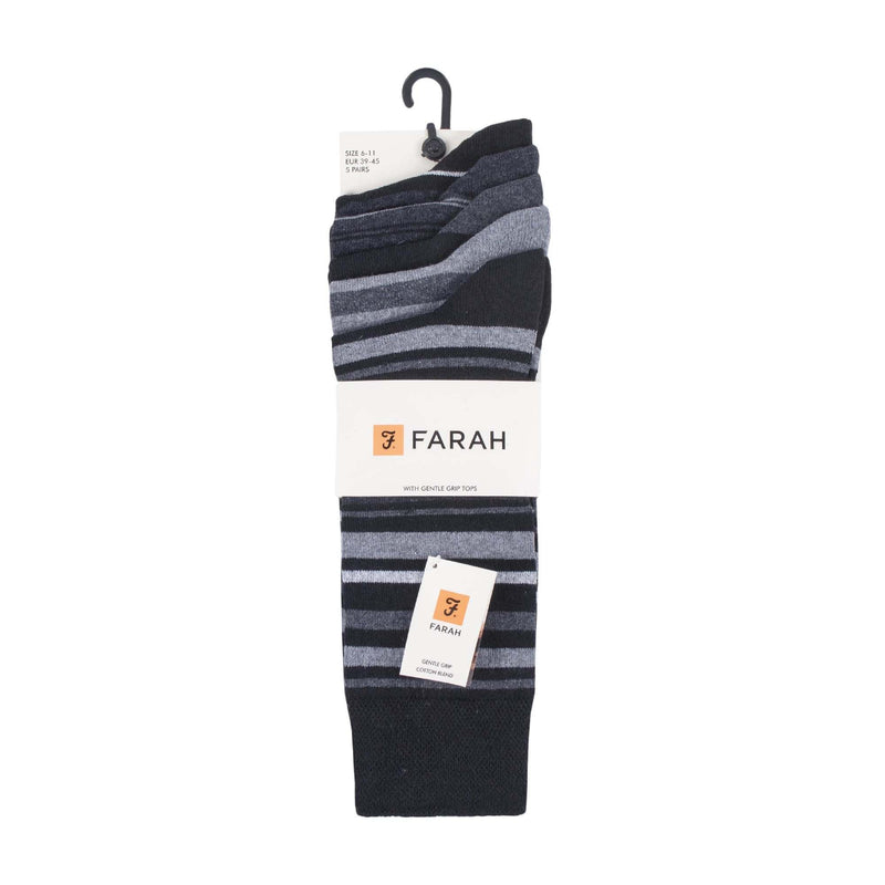 5 Pack Mens Patterned Cotton Dress Socks