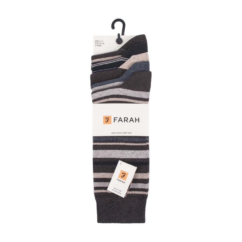 5 Pack Mens Patterned Cotton Dress Socks